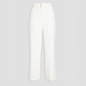 VERONICA BEARD Jeanne cropped grain de poudre wide-leg pants 6 NWT